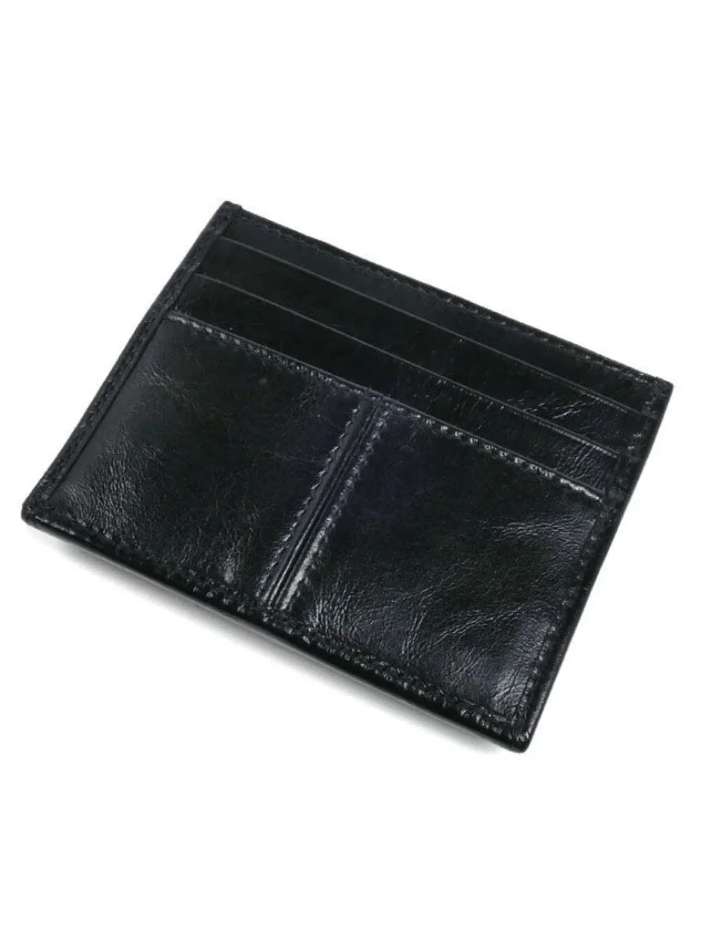 Prada Soft Looks Triangle Logo Card Case Black